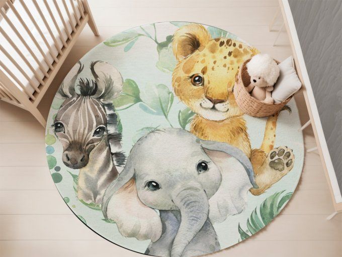 Tapis Rond - Tropical Mint