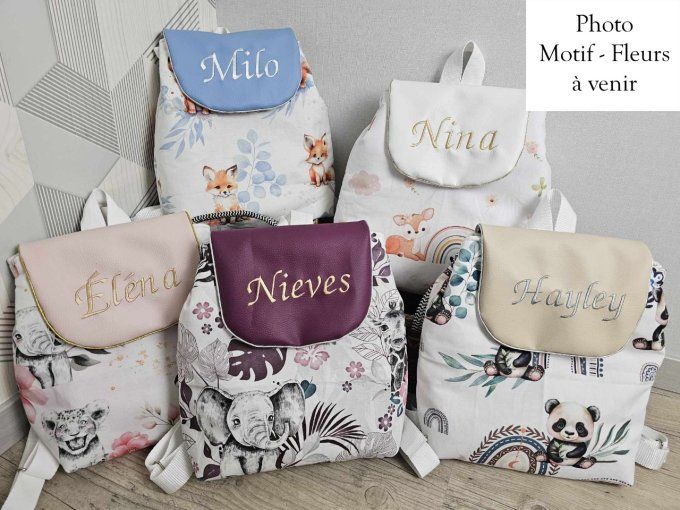 Sac à dos - Motif Fleurs