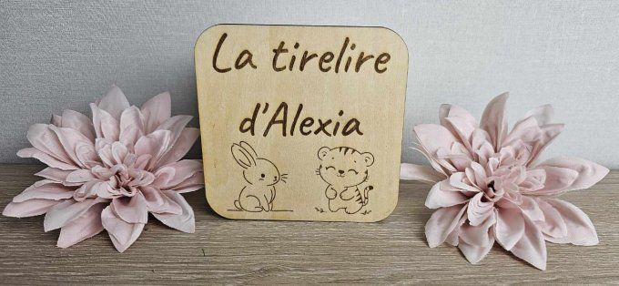 Tirelire bois personnalisée