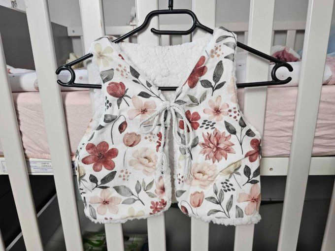Gilet Berger Réversible - Motif Fleurs