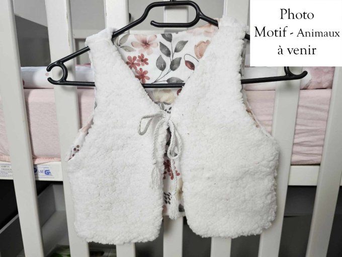 Gilet Berger Réversible - Motif Animaux