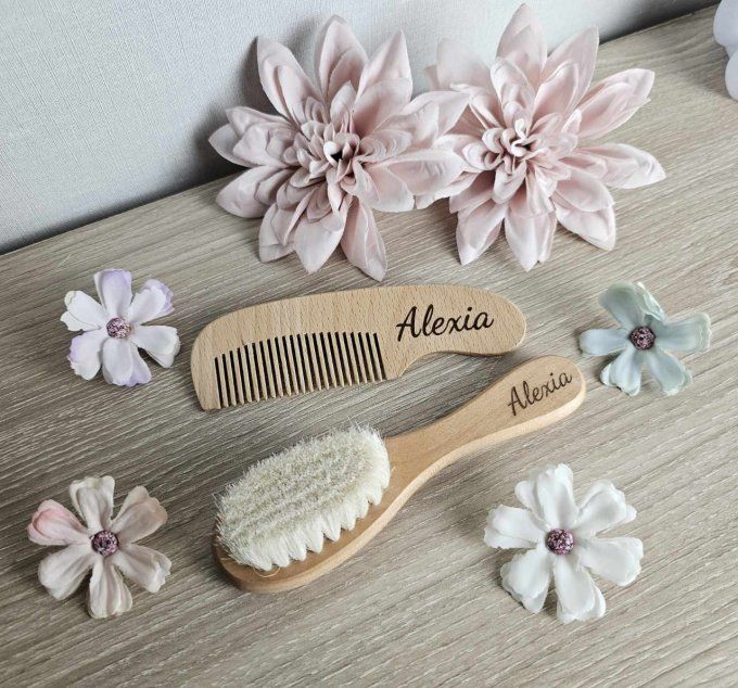 Brosse et/ou Peigne avec prénom