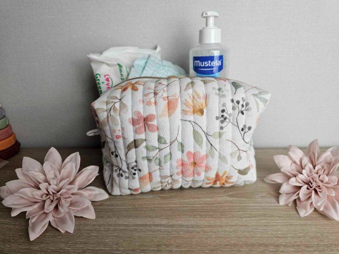 Trousse de Toilette - Motif Fleurs - Modèle 1