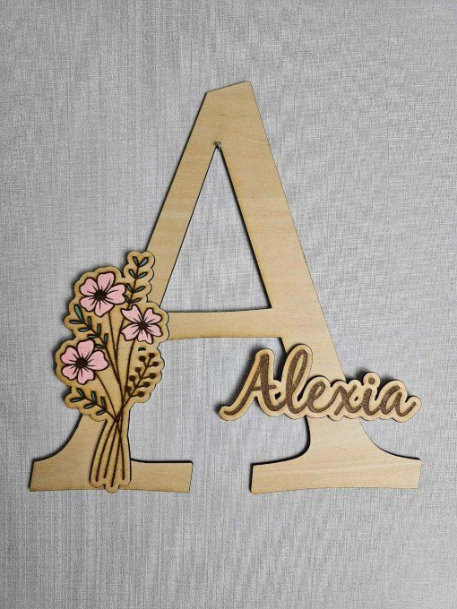 Lettre + prénom + image