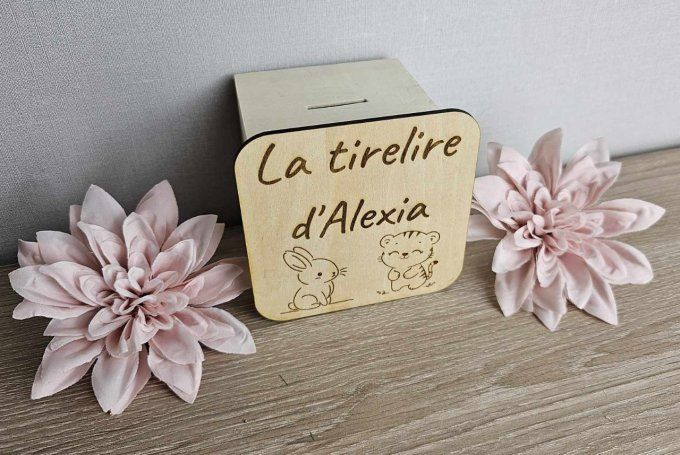 Tirelire bois personnalisée