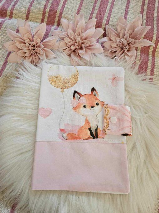 FIN DE STOCK - Protège Carnet de Santé - Renard Rose