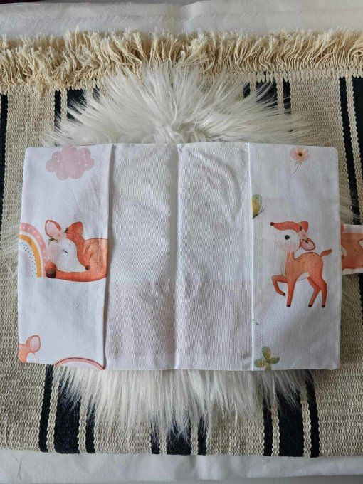 FIN DE STOCK - Protège Carnet de Santé - Biche Arc en ciel
