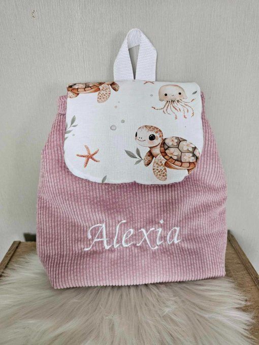 Sac à dos velours - Motif Animaux