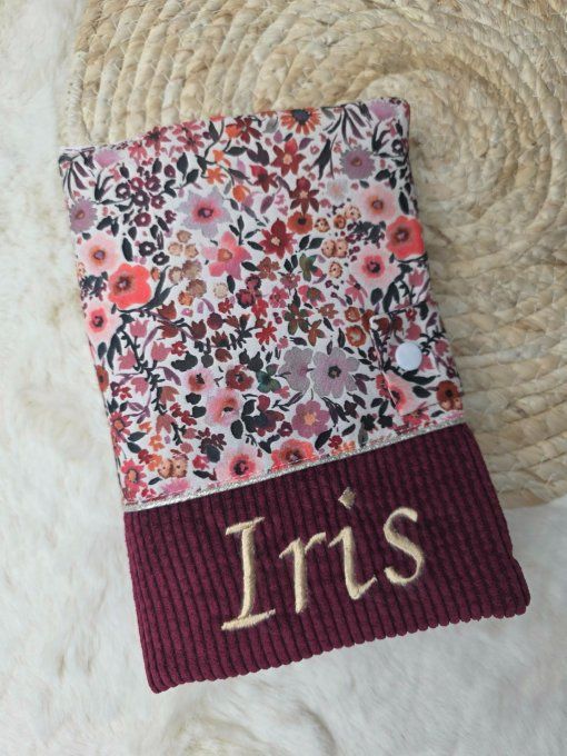 Protège carnet de santé fleurs Alexia