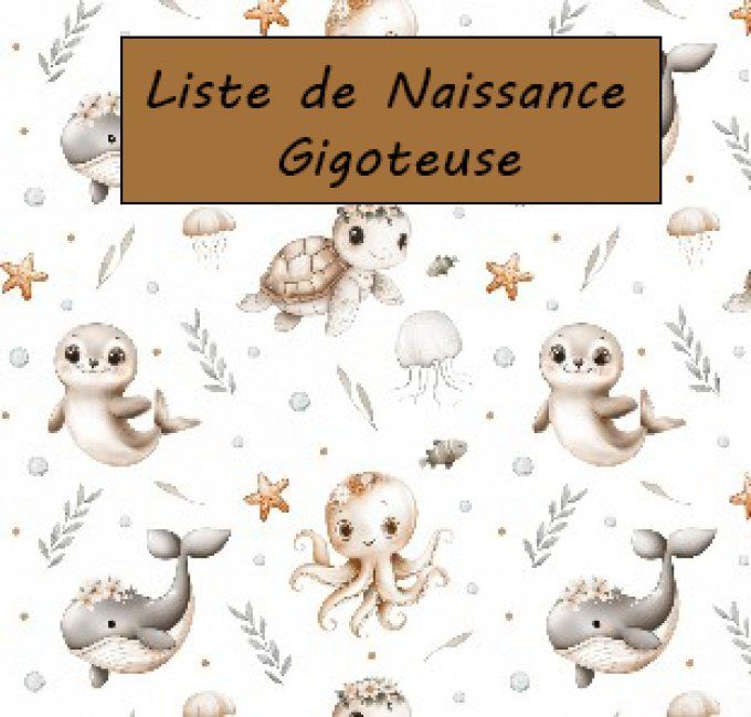 Liste de naissance Emilia et Mathieu - Gigoteuse - tissus océan 7