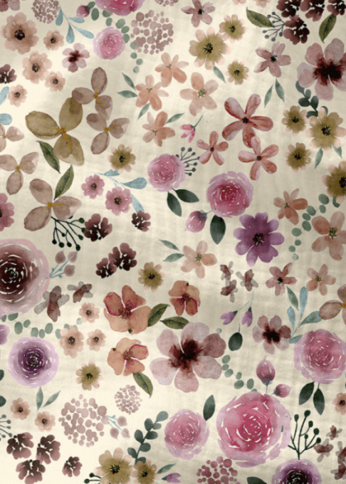 Protège carnet de santé fleurs Aurore gaze de coton