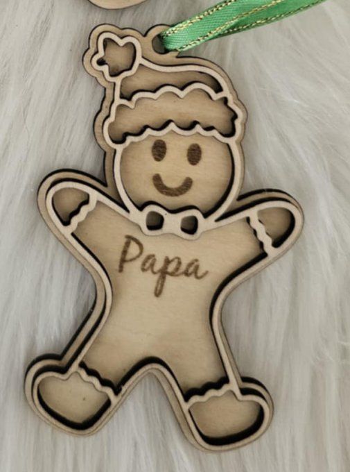 Pain d'épice en bois - Décoration de Noël