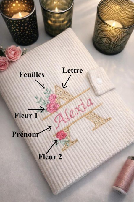 Protège carnet de santé velours