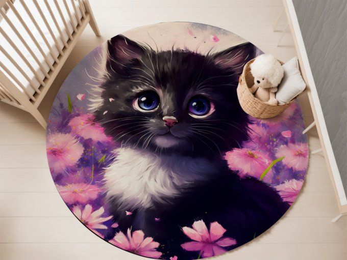 Tapis Rond - Chat 