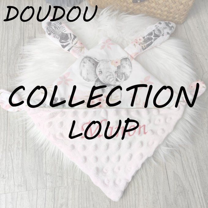 DOUDOU PLAT - COLLECTION LOUP