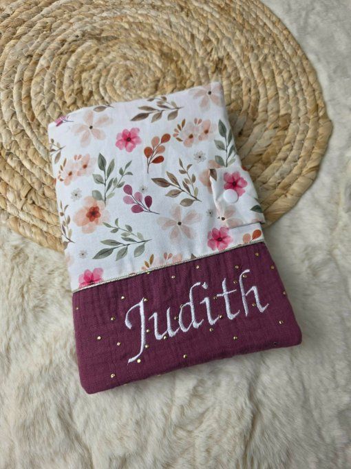 Protège carnet de santé fleurs Zada