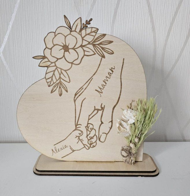 Décoration cœur maman / enfant(s)