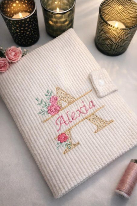 Protège carnet de santé velours