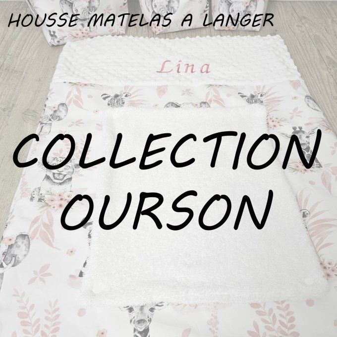 HOUSSE MATELAS A LANGER - COLLECTION OURSON