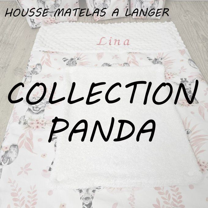HOUSSE MATELAS A LANGER - COLLECTION PANDA