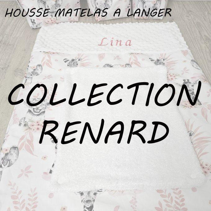 HOUSSE MATELAS A LANGER - COLLECTION RENARD