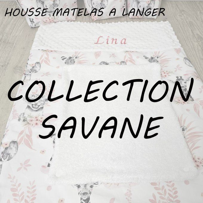 HOUSSE MATELAS A LANGER - COLLECTION SAVANE