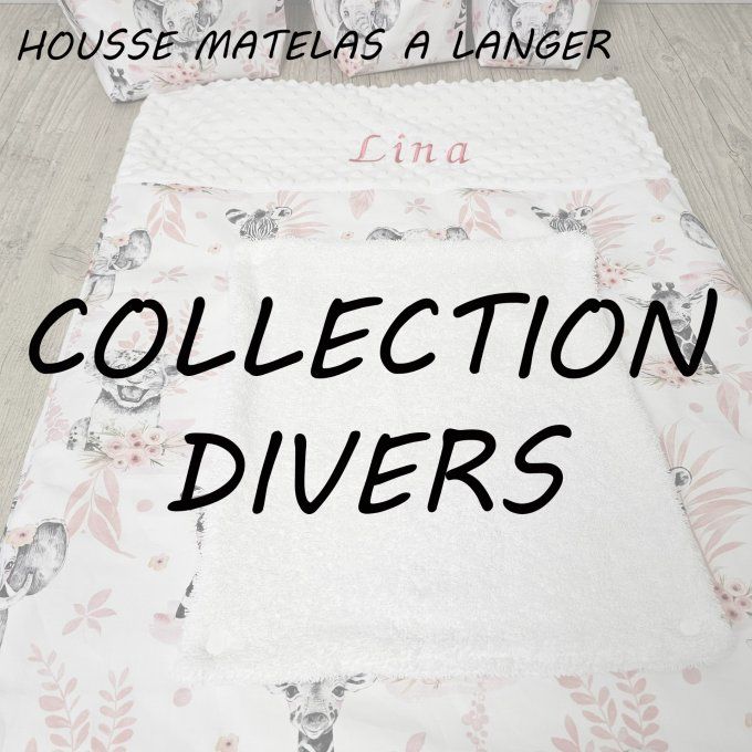 HOUSSE MATELAS A LANGER - COLLECTION DIVERS