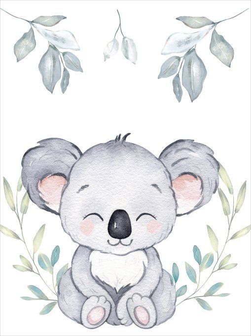 Couverture Koala yeux fermés - 75 x 100 cm 
