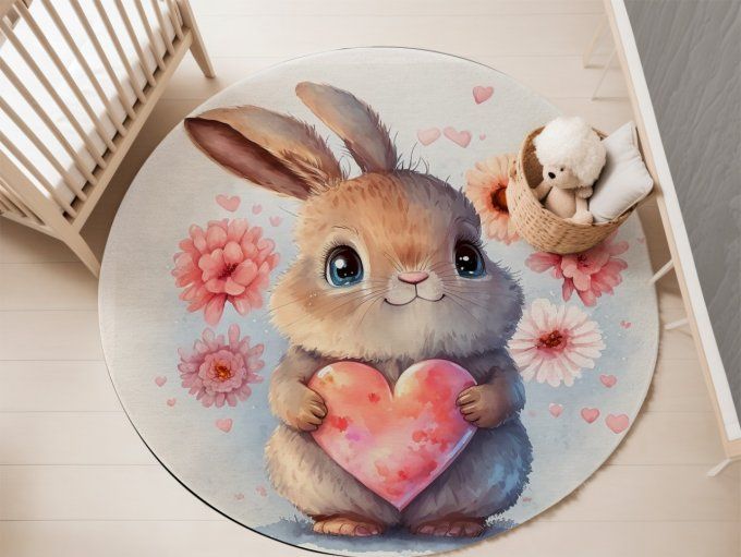 Tapis Rond - Lapine