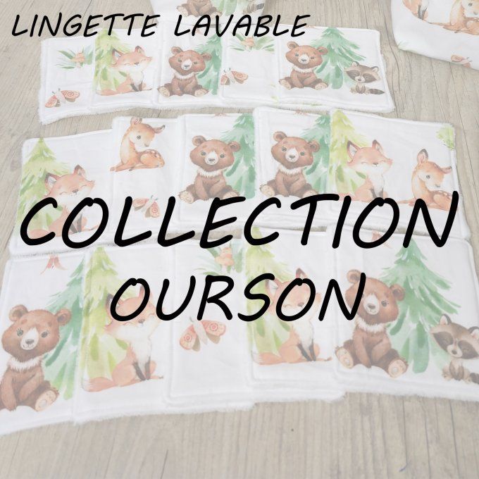 LINGETTE LAVABLE - COLLECTION OURSON