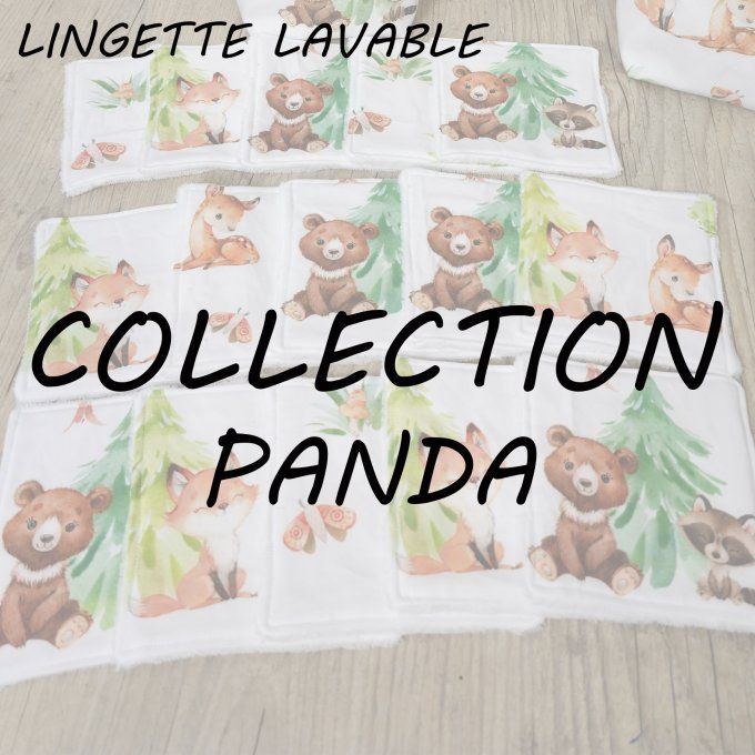 LINGETTE LAVABLE - COLLECTION PANDA