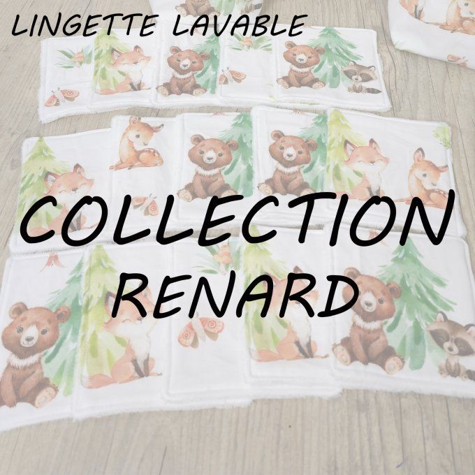 LINGETTE LAVABLE - COLLECTION RENARD