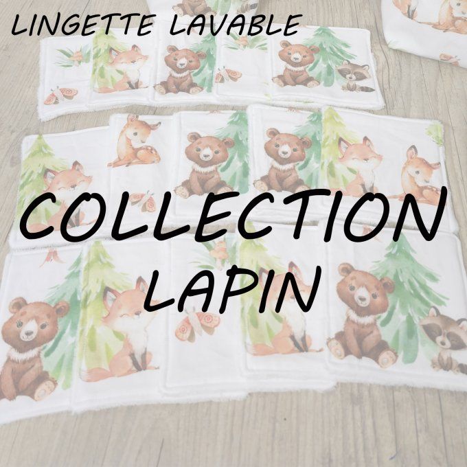LINGETTE LAVABLE - COLLECTION LAPIN