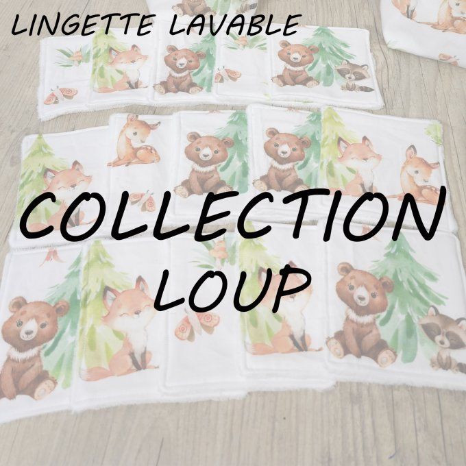 LINGETTE LAVABLE - COLLECTION LOUP