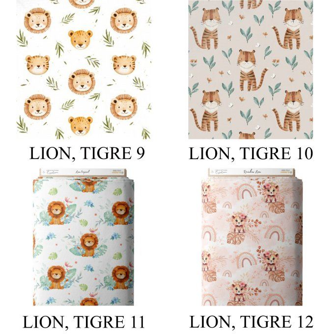 COUVERTURE - COLLECTION LION, TIGRE