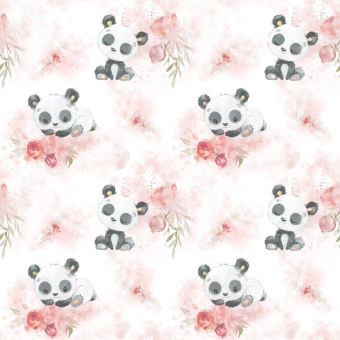 FIN DE STOCK - Protège Carnet de Santé - Panda Rose