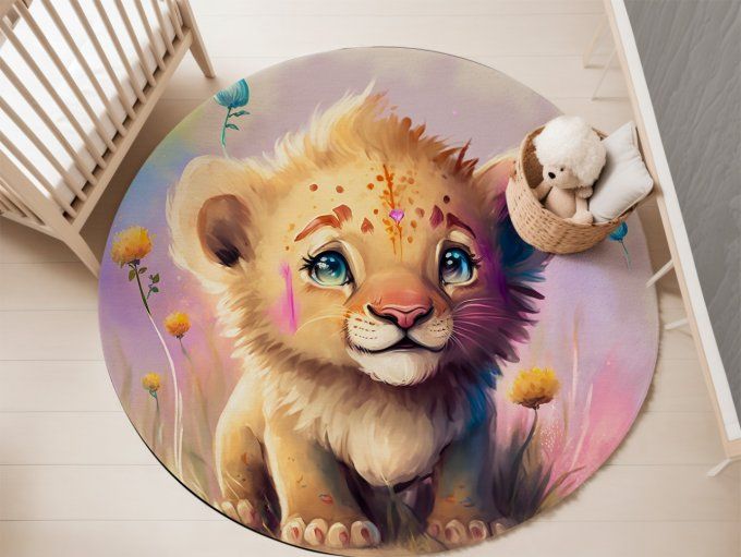 Tapis Rond - Lion