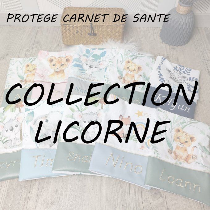 PROTEGE CARNET DE SANTE - COLLECTION LICORNE
