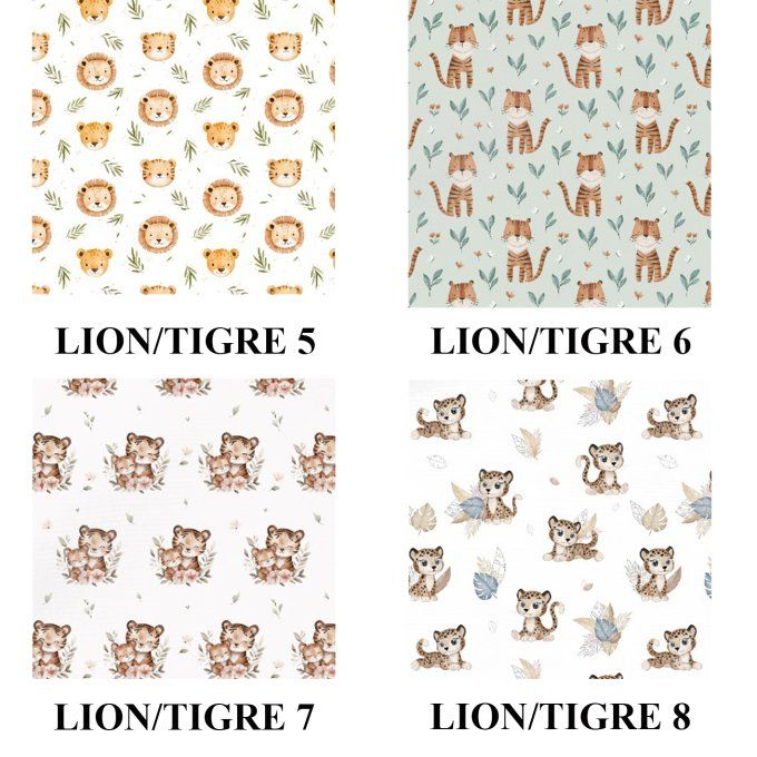 DOUDOU PLAT - COLLECTION LION, TIGRE