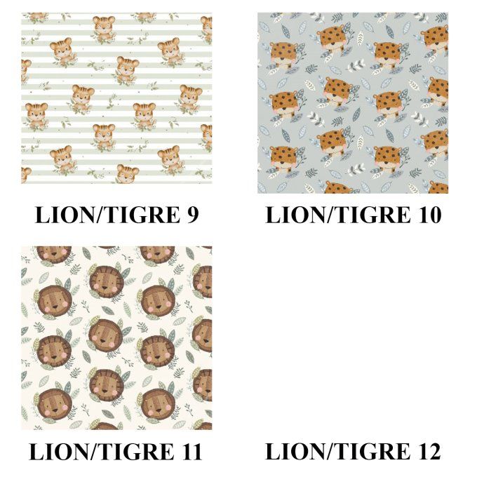 DOUDOU PLAT - COLLECTION LION, TIGRE