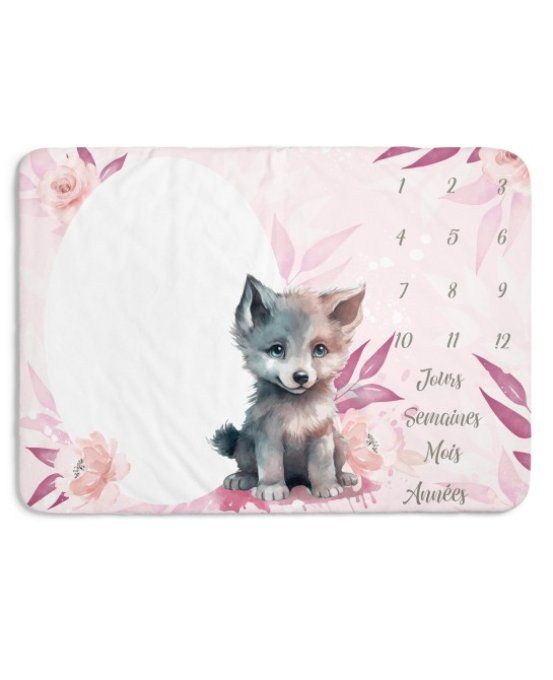 Tapis étape - Louveteau rose