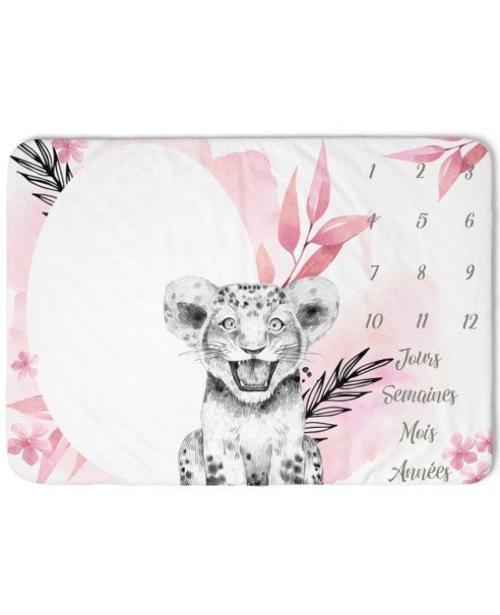 Tapis étape - Lionceau rose