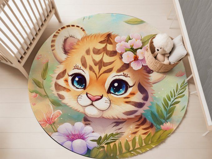 Tapis Rond - Tigre