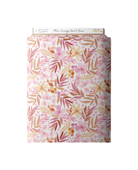 Sac à dos - Déstockage - Tissus Fleurs Rose & Jaune (MDP)