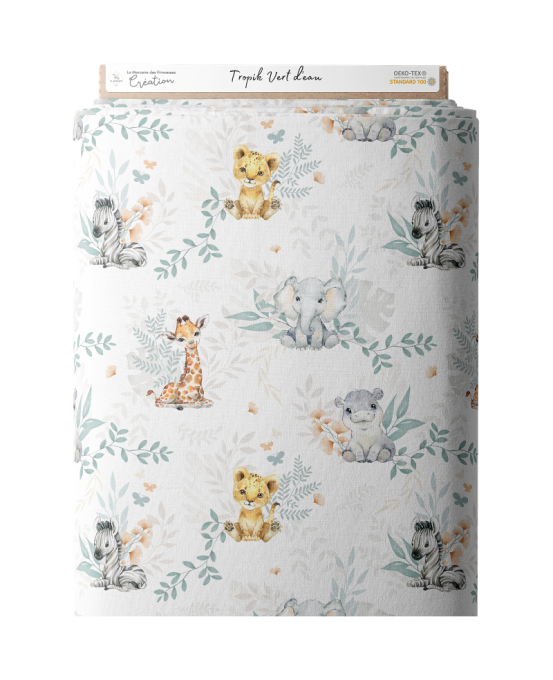 Sac à dos - Déstockage - Tissus Tropical Vert d'eau (MDP)