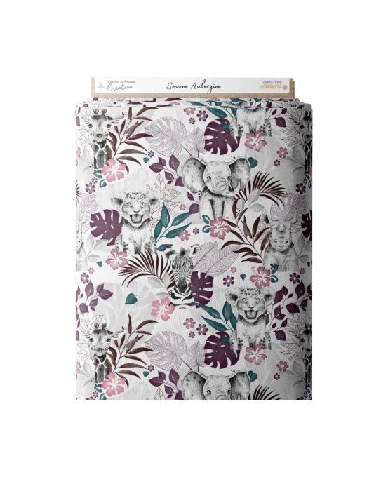 Sac à dos - Déstockage - Tissus Savane Aubergine (MDP)