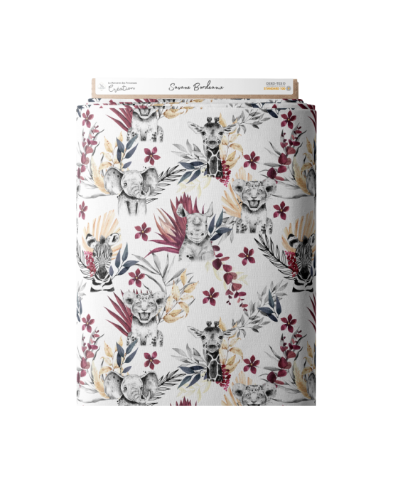 Sac à dos - Déstockage - Tissus Savane Bordeaux (MDP) 