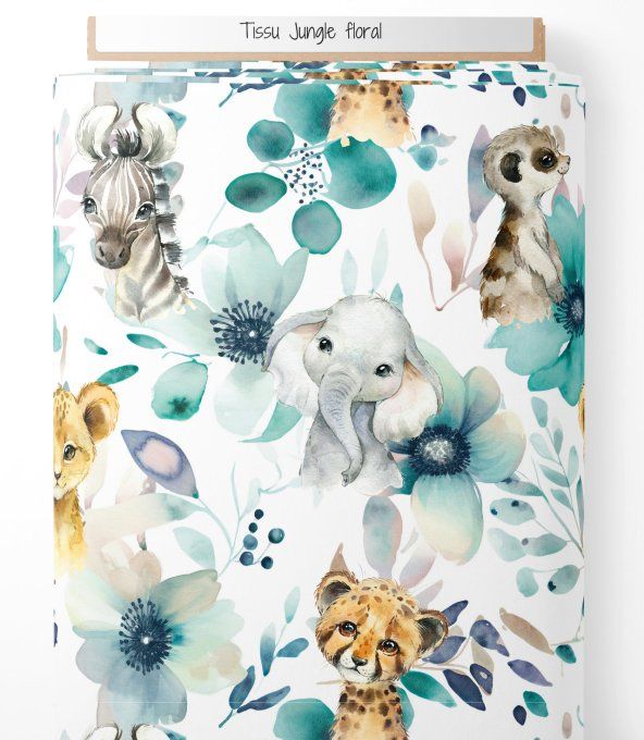 Sac à dos - Déstockage - Tissus Jungle Floral Bleu