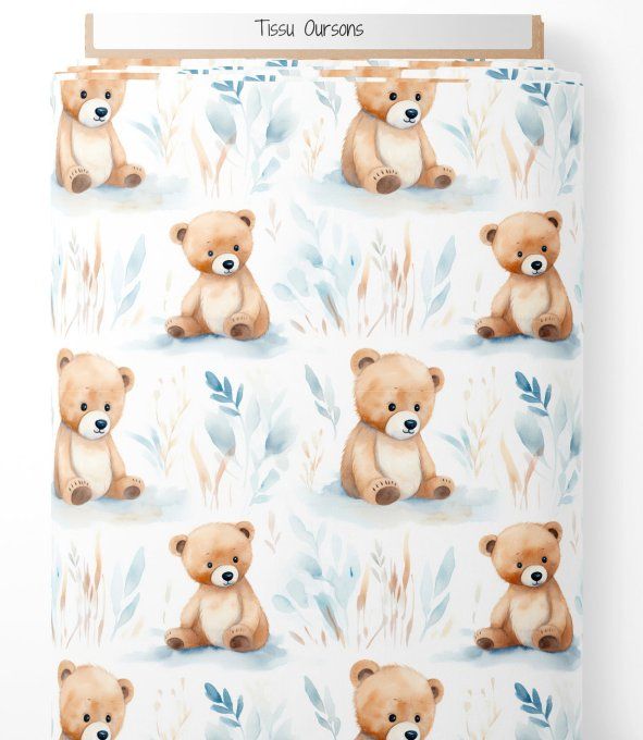 Sac à dos - Déstockage - Tissus Ourson Bleu