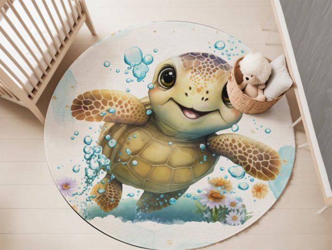 Tapis Rond - Tortue